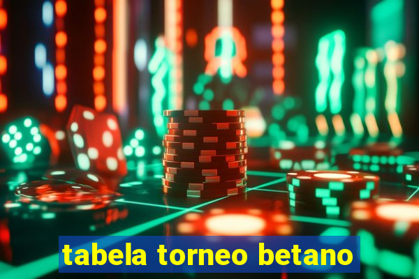 tabela torneo betano